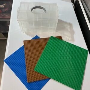 Lego Building Block Base Plates with Storage Box